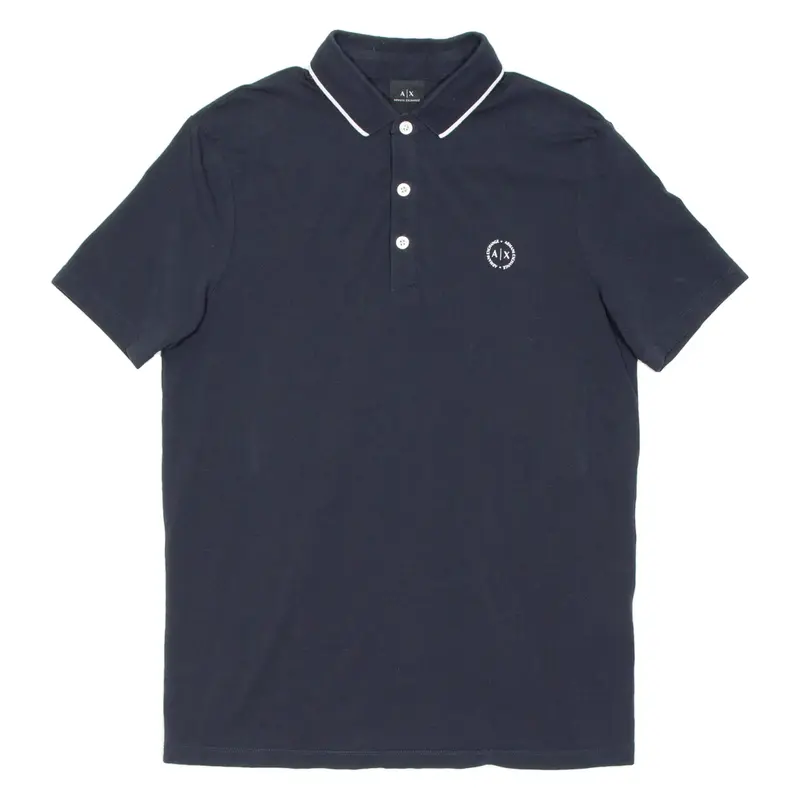 ARMANI EXCHANGE Mens Polo Shirt Black M