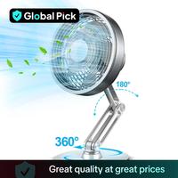 Portable Desk Fan, USB Rechargeable Fan with 3 Speeds Adjustment, Ultra-quiet Fan for Outdoor, Bedroom, Office, Kitchen, Dini...