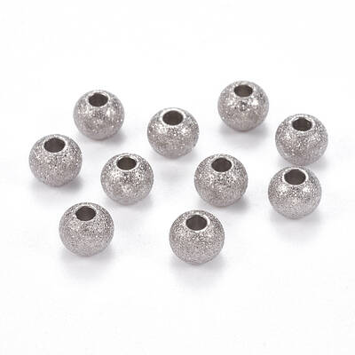 Tarnish Resistant 304 Stainless Steel Textured Beads
