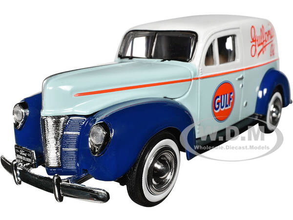 1940 Ford Sedan Delivery Light Blue and White \