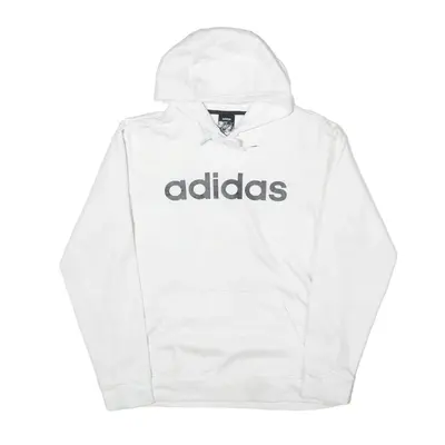 ADIDAS Hoodie White Pullover Mens S