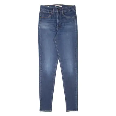 LEVI'S Mile High BIG E Womens Jeans Blue Slim Skinny Denim Stone Wash W28 L30