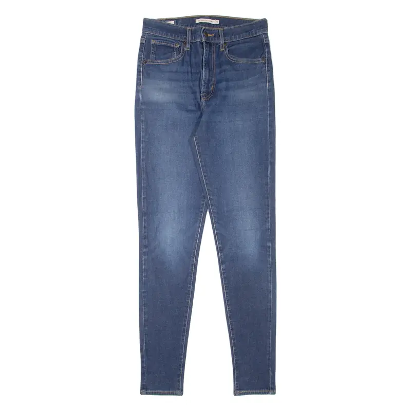 LEVI'S Mile High BIG E Womens Jeans Blue Slim Skinny Denim Stone Wash W28 L30