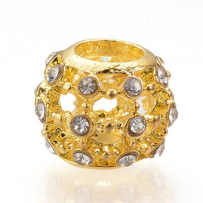 Alloy Rhinestone European Beads