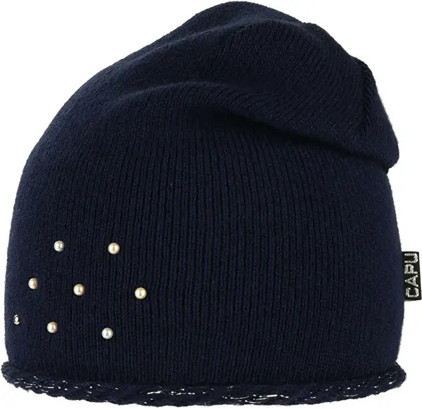 Capu Cappello Da Donna blue con perle