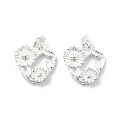 925 Sterling Silver Flower Charms
