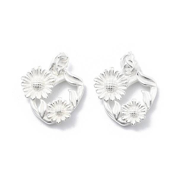 925 Sterling Silver Flower Charms