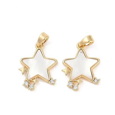 Natural White Shell Star Pendants