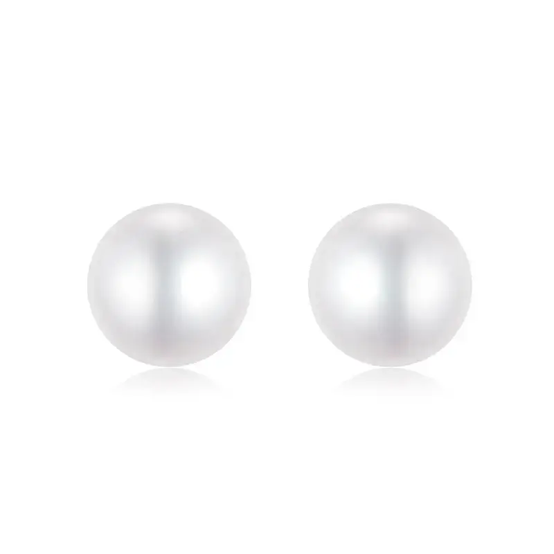 14K Gold Pearl Bead Stud Earrings