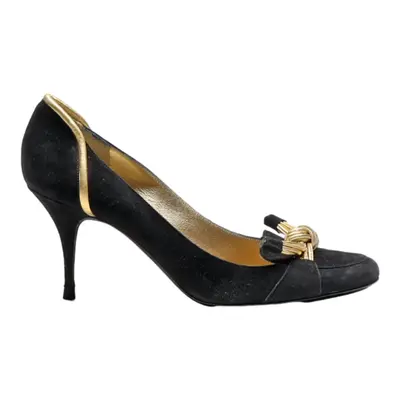 GIVENCHY Pump Heels Black Suede Womens UK 6