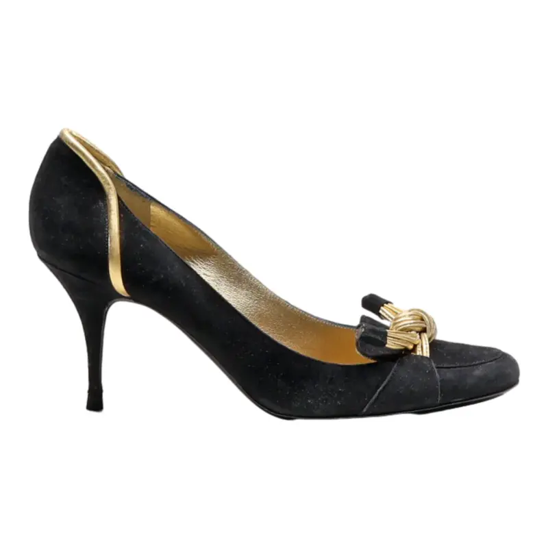 GIVENCHY Pump Heels Black Suede Womens UK 6