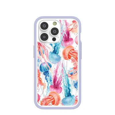 Clear Jellyfish iPhone 14 Pro Case With Lavender Ridge