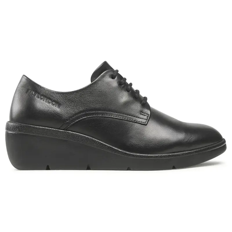 Fly London NEPE548FLY Leather Women's Lace Up Shoes - Black - Size:US 6.5-7 Women