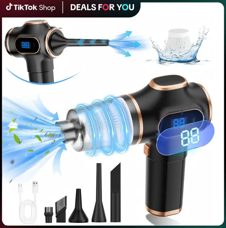 LIMITED TIME // FEW LEFT! Handheld Cordless Car Vacuum Cleaner, 4500PA Powerful, 6-in-1 Portable Vacuum Cleaner with Smart Di...