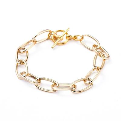 Unisex Aluminium Paperclip Chain Bracelets