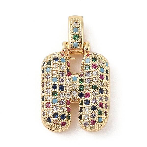 Brass Micro Pave Cubic Zirconia Pendants