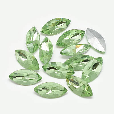 Pointed Back Glass Rhinestone Cabochons