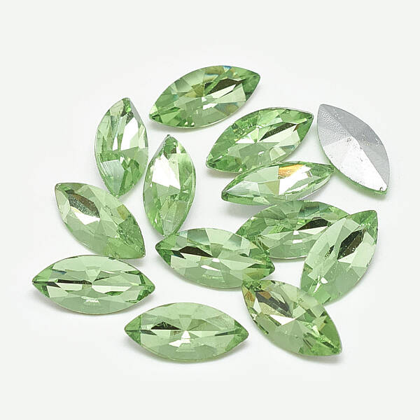 Pointed Back Glass Rhinestone Cabochons