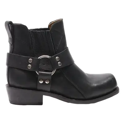 SPIRIT MOTORS Chelsea Boots Black Leather Womens UK 7