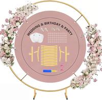 Round Backdrop Stand Arch Balloon Metal Circle Garland Frame with Base for Wedding Arches Birthday Party Baby Shower Graduati...