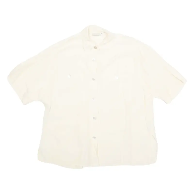 GIRA PUCCINO Womens Shirt Yellow Collared Silk M