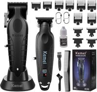 KEMEI Hair Clippers for Men, Professional Clippers and Trimmers Set, Cordless Zero Gap Trimmer for Men with LED Display, 11 G...
