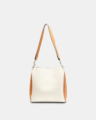 Two-Tone Tote | Color: Oat x Caramel