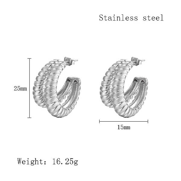 Non-Tarnish 304 Stainless Steel Stud Earrings