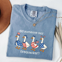 Comfort Colors Firequacker Goose Shirt, Funny 4th of July Tee, Patriotic American Flag Shirt, Independence Day Shirt, USA Vin...