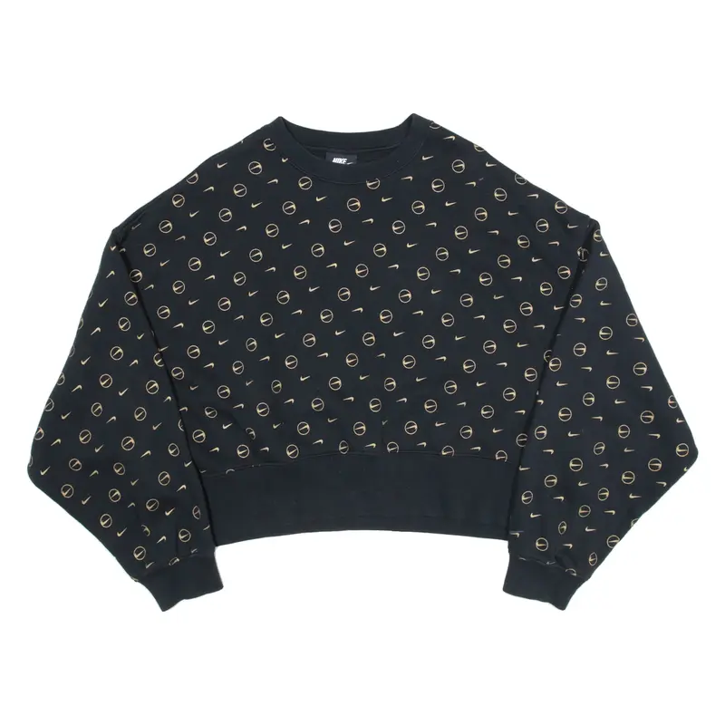 NIKE Loose Fit Womens Sweatshirt Black S