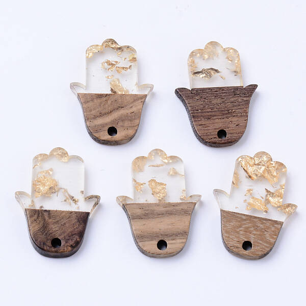 Resin & Walnut Wood Pendants