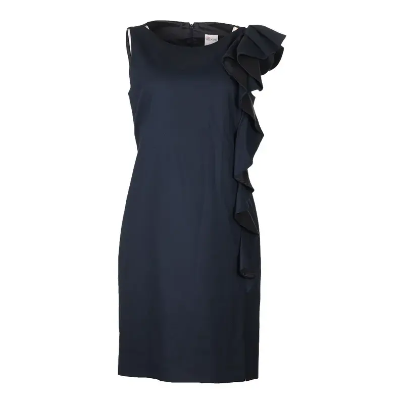 Red Valentino Mini Dress - Large Navy Cotton Blend