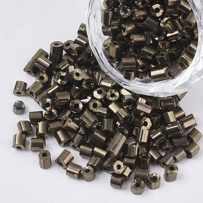 6/0 Two Cut Glass Seed Beads