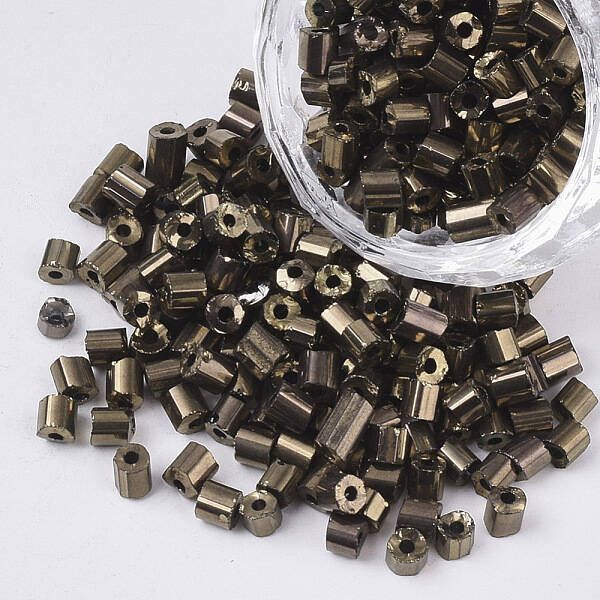 6/0 Two Cut Glass Seed Beads