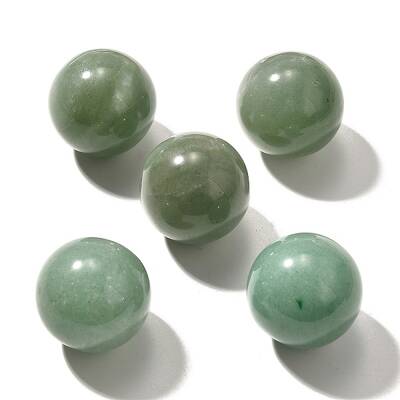 Natural Green Aventurine Sphere Beads