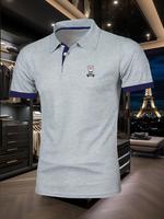 Men's Regular Fit Skull Rabbit Embroidery Polo Shirt, Casual Short Sleeve Top for Summer, Fashion Men's Clothes for Daily Wea...