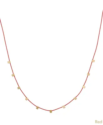 Hilo Necklace | Metal Color: Gold | Color: Red