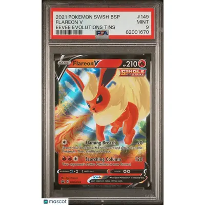 PSA 2021 Pokémon TCG Flareon V #149 Full Art 9