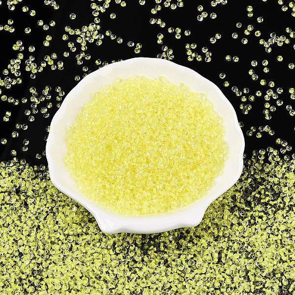 8/0 Inside Colours Transparent Glass Seed Beads