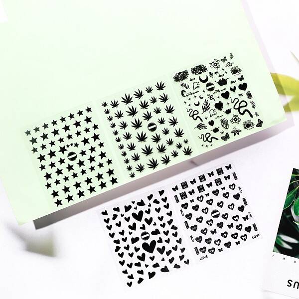 3D Black Transfer Stickers Decals