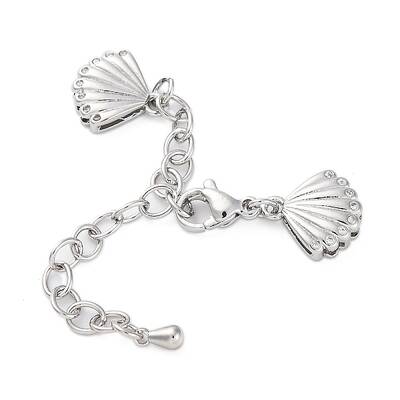 Cross Brass Micro Pave Cubic Zirconia Chain Extender
