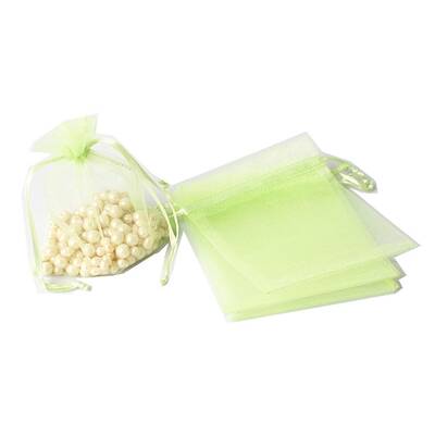 100Pcs Rectangle Organza DIY Craft Drawstring Bags