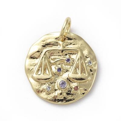 Brass Micro Pave Cubic Zirconia Pendants
