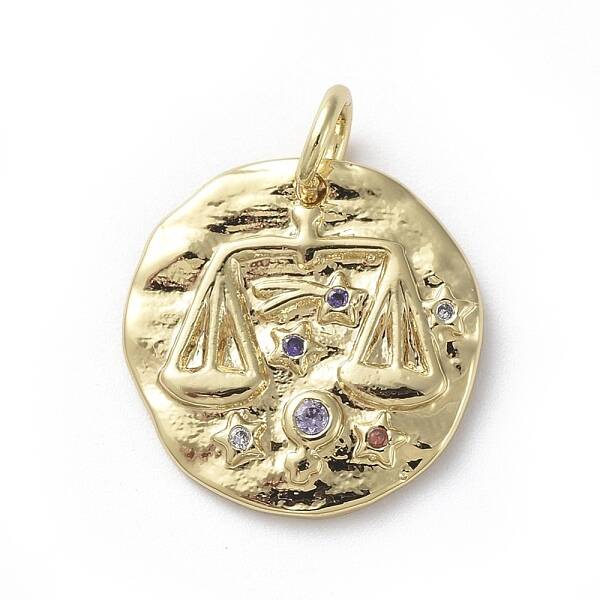 Brass Micro Pave Cubic Zirconia Pendants
