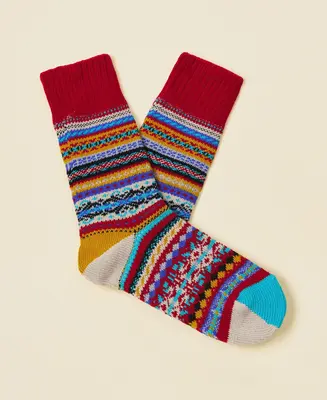 Unisex Fair Isle Vintage Socks Iona