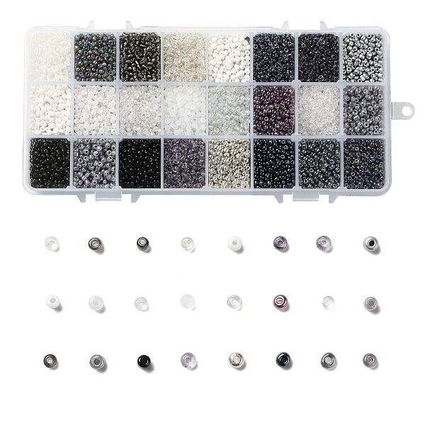 600G 24 Colors Glass Seed Beads