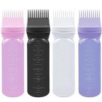 4 PCS Root Comb Applicator Bottle,Hair Oil Applicator Bottle for Hair,Oil Comb Applicator Hair Bottle Applicator for Hair Dye...