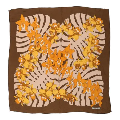 Missrose Floral Scarf - No Size Brown Polyester