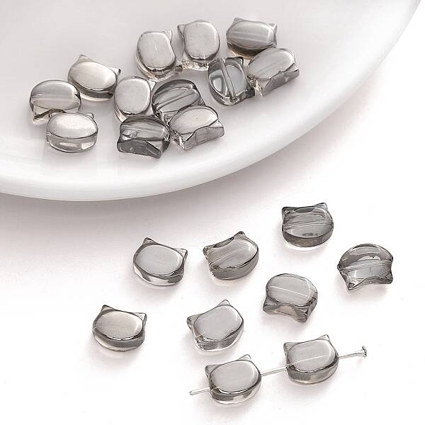 10Pcs Electroplate Glass Beads