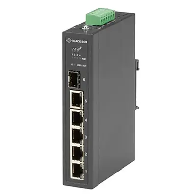 Black Box LPH3061A | LPH3000 Series 4 x Ports 10/100Base-T RJ-45 PoE+ + 1 x Port 1000Base-T RJ-45 + 1 x Port 1000Base-X SFP L...
